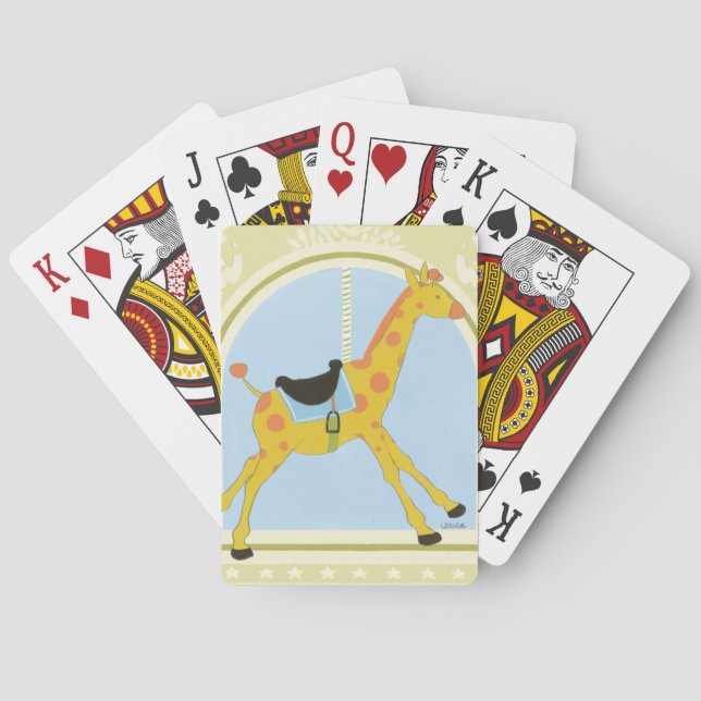 Carousel Giraffe von June Erica Vess Spielkarten (Rückseite)