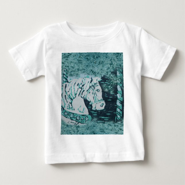 Carousel Horse Aquamarine Baby T-shirt (Vorderseite)