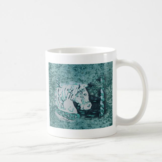 Carousel Horse Aquamarine Kaffeetasse (Rechts)