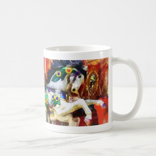 Carousel Horse Closeup Kaffeetasse (Rechts)