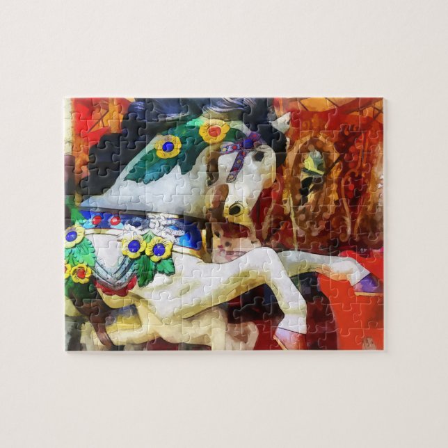 Carousel Horse Closeup Puzzle (Horizontal)