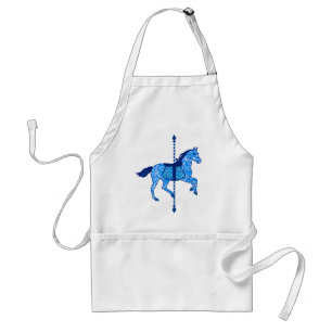 Carousel Horse - Cobalt und Sky Blue Schürze