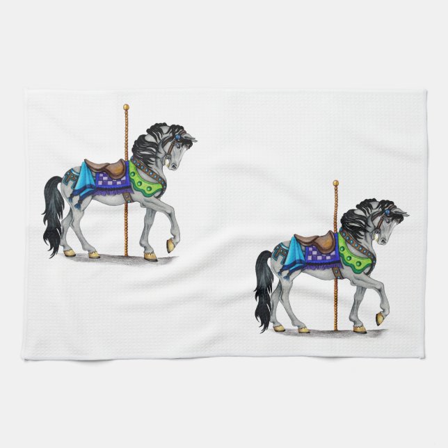 Carousel Horse Handtuch (Horizontal)