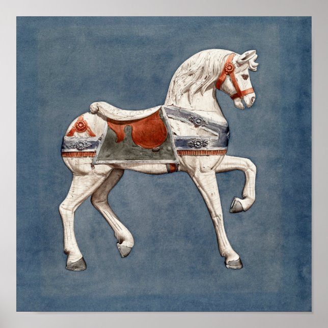 Carousel Horse Henry Murphy Vintag Art Horse Poster (Vorne)