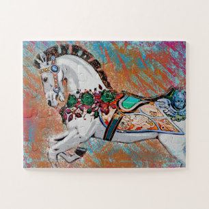 Carousel Horse Jigsaw Puzzle farbenfroh froh
