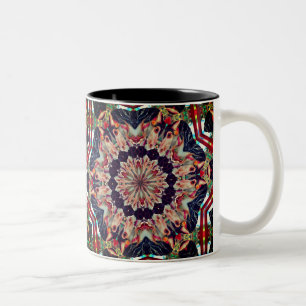 Carousel Horse Kaleidoskop Art Zweifarbige Tasse