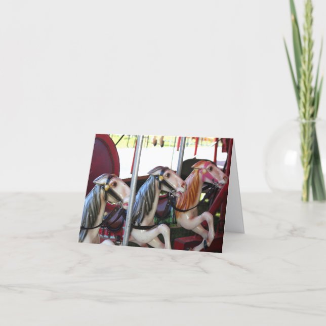 Carousel Horse Memories Note Karte (Vorderseite)