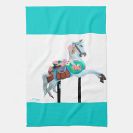 "CAROUSEL HORSE PERSONALISIERT TOWEL" GESCHIRRTUCH
