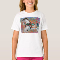 Carousel Horse T - Shirt - farbenfrohe Mergo Runde
