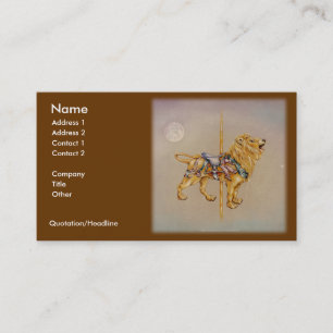 Carousel Lion Business Card Visitenkarte