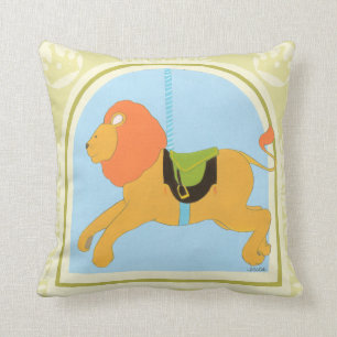 Carousel Lion von June Erica Vess Kissen