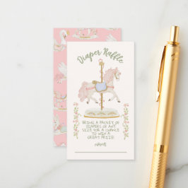 Carousel Merry-go-round Diaper Raffle Begleitkarte