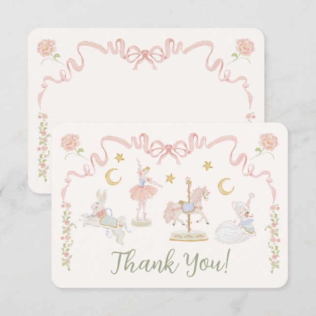 Carousel Merry-go-round Vielen Dank Hinweis (Vorne/Hinten)