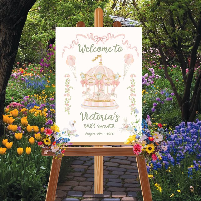 Carousel Merry-go-round Welcome Sign Poster (Von Creator hochgeladen)
