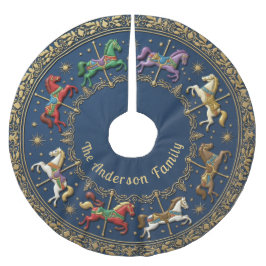 Carousel of Christmas Dreams Polyester Weihnachtsbaumdecke