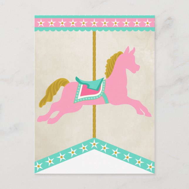 Carousel Pennant Banner Spacer Postkarte (Vorderseite)