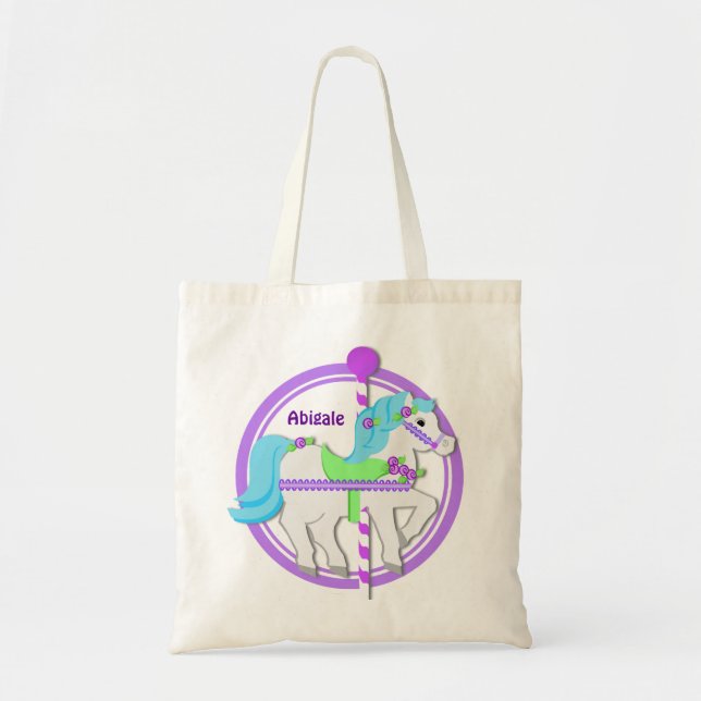 Carousel Pony Lila mit Rose Tragetasche (Vorne)