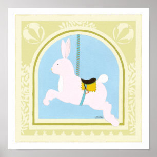 Carousel Rabbit von June Erica Vess Poster