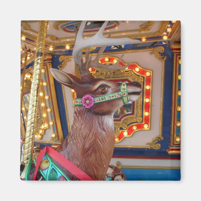 Carousel Reindeer Magnet (Vorne)