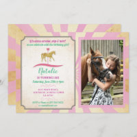 Carousel Reiten Party Einladung Foto Geburtstag