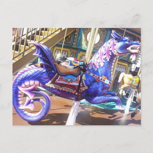 Carousel-Seepferd Postkarte (Vorderseite)