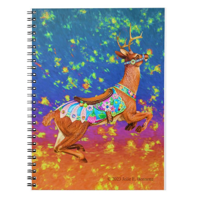 Carousel Stag Notebook Notizblock (Vorderseite)