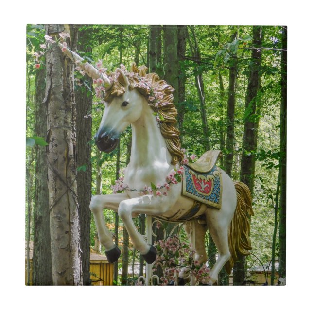Carousel Unicorn Fliese (Vorderseite)
