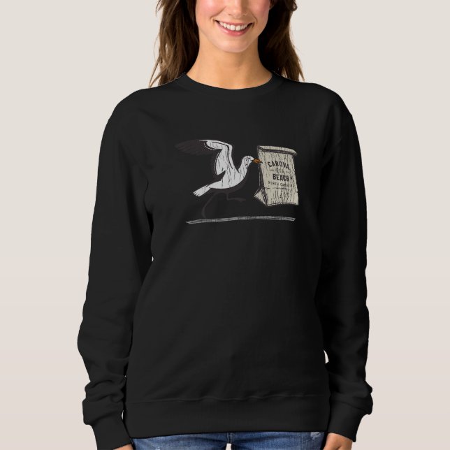 Carova Beach NC Summertime Vacationing Seagull Lun Sweatshirt (Vorderseite)
