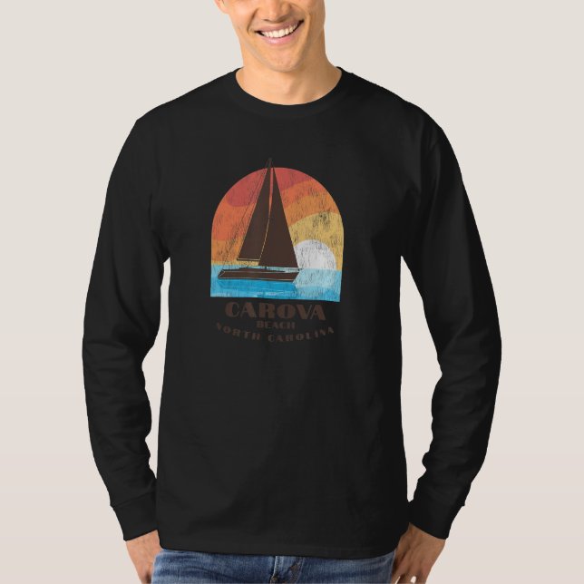 Carova Beach  NC Vacationing Sailboating Sunrise T-Shirt (Vorderseite)