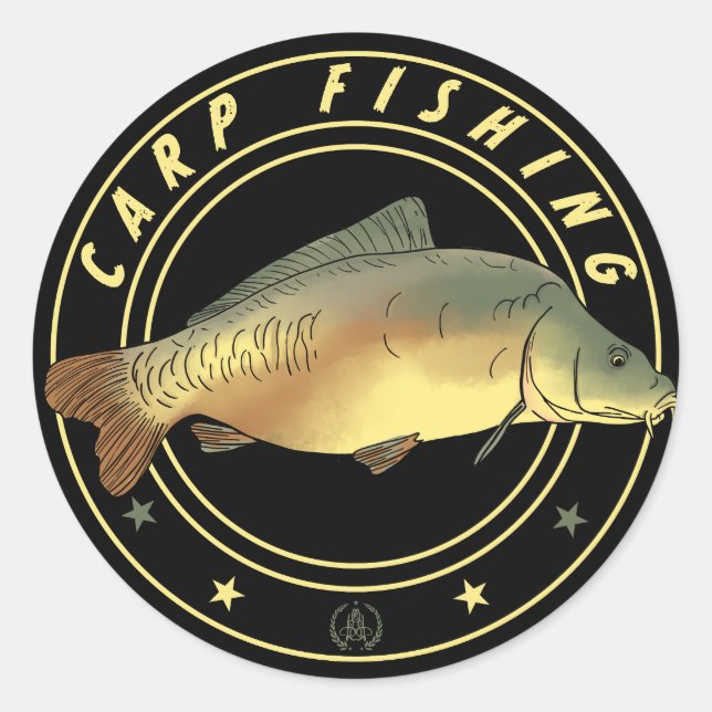 Carp Fishing Angler Fisherman Sticker (Vorderseite)