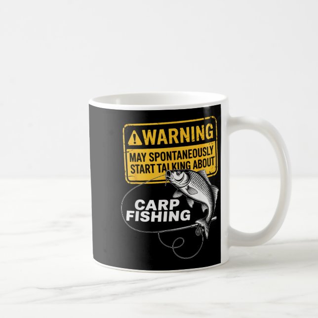 Carp Fishing Design For Men Funny Catfish And Carp Kaffeetasse (Rechts)
