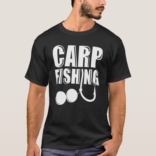 Carp Fishing Hook Boilie T-Shirt (Vorderseite)