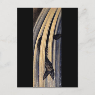Carp Leaping Up Wasserfall Hokusai Fine Art Postkarte
