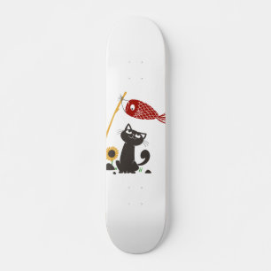 Carp Streamer Happy Cat - Wählen Sie die Hintergr Skateboard