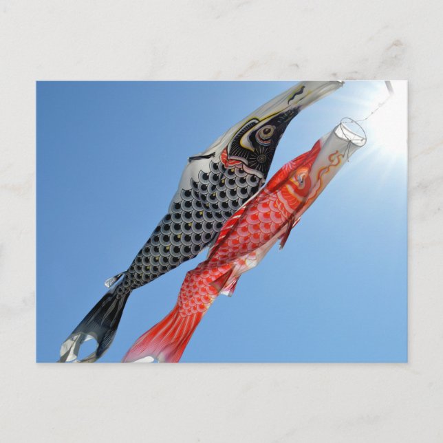 Carp Streamers (Koinobori): Tokio, Japan Postkarte (Vorderseite)