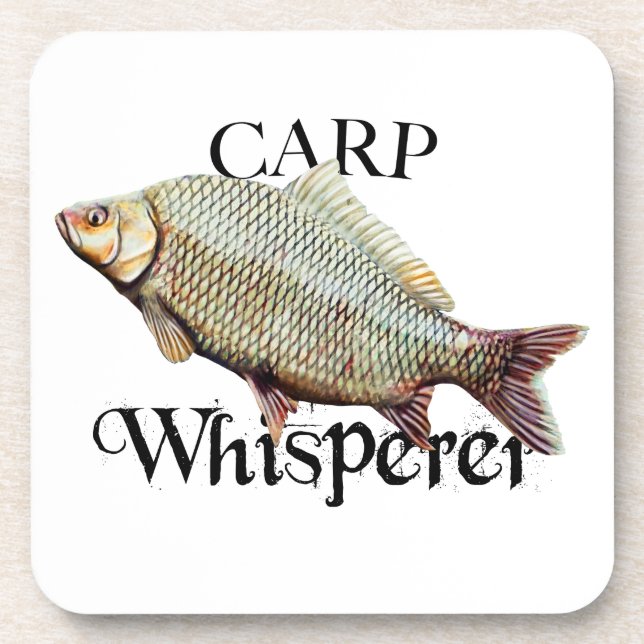 Carp Whisperer Getränkeuntersetzer (Vorderseite)