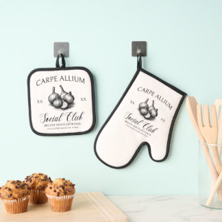 Carpe Allium Social Club - Ofenhandschuh & Topflappen-Set