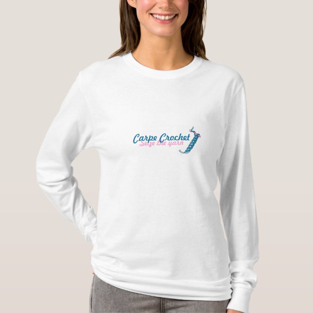 Carpe Crochet - Gewinnen Sie den weiblichen Hoodie T-Shirt (Vorderseite)
