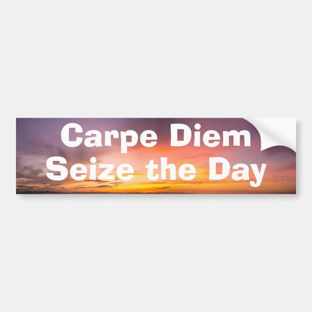 Carpe Diem Autoaufkleber (Vorne)
