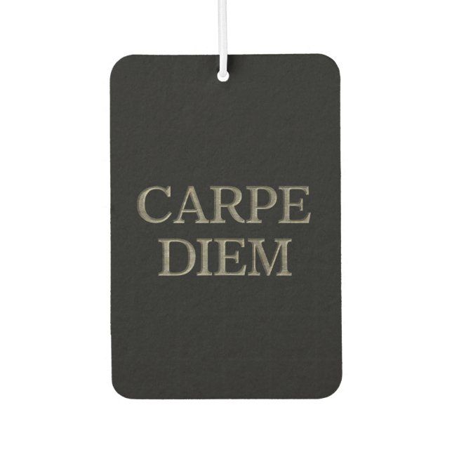Carpe Diem Black Car Lufterfrischer (Vorderseite)