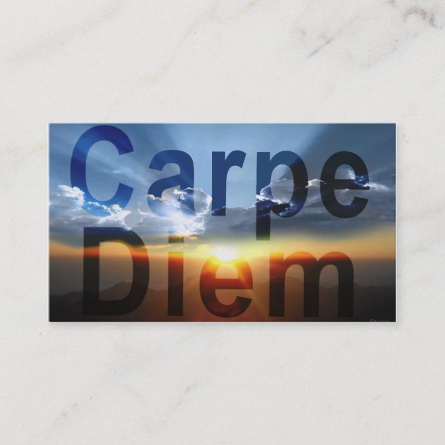 Carpe Diem Business Cards Visitenkarte (Vorderseite)