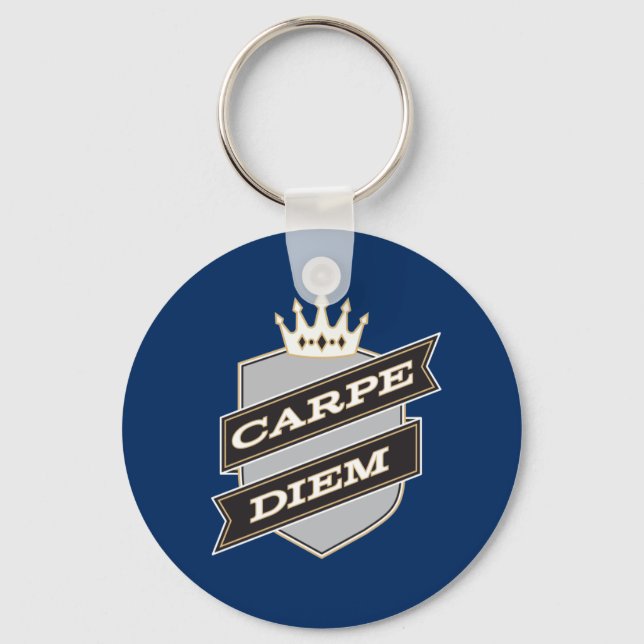 Carpe Diem Button Schlüsselanhänger (Vorderseite)