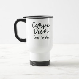 Carpe Diem Dark Academia Vintage Typography Coffee Reisebecher