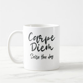 Carpe Diem Dark Academia Vintage Typography Kaffeetasse