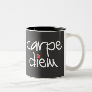 Carpe Diem - ergreifen Sie die TagesTasse Zweifarbige Tasse