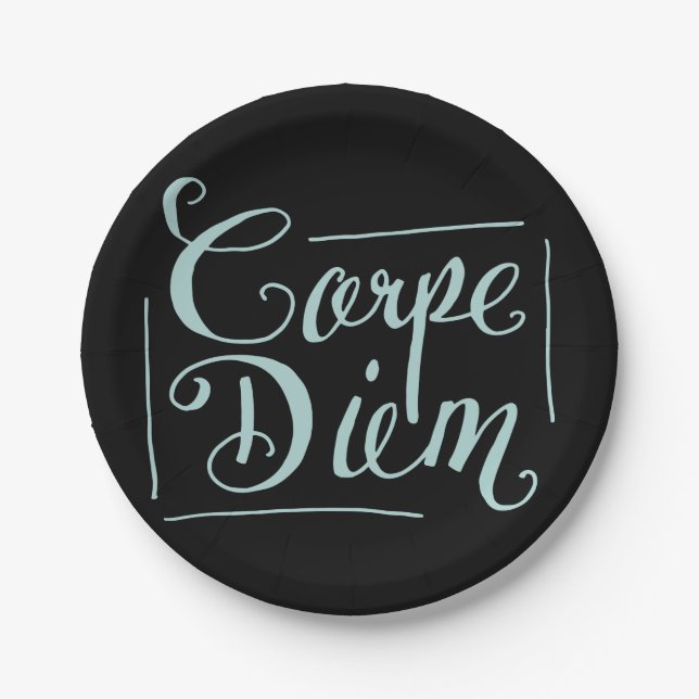 Carpe Diem Extravagant Pappteller (Vorderseite)