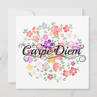 Carpe Diem Floral Garden Karte