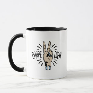 Carpe Diem Funny Retro Motivierend Zitat Tasse