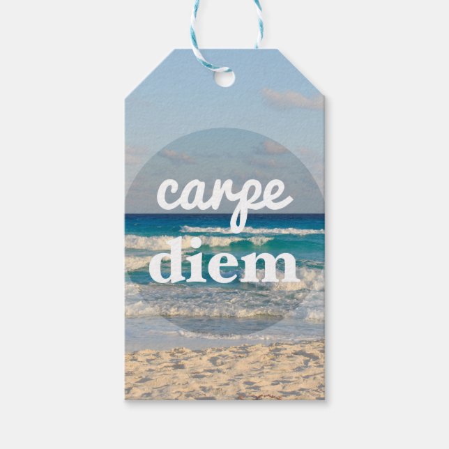 Carpe Diem Gift Tag Geschenkanhänger (Vorderseite)