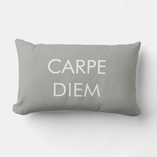 Carpe Diem Grau White Latin Lendenkissen